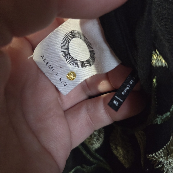 Floral Embroidered Black Top - Picture 7 of 7